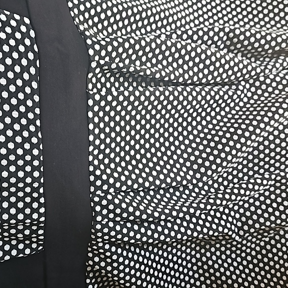 💥HP💥 Motherhood Maternity Black White Polka-dot Sleeveless Dress Women's Large - Picture 5 of 10